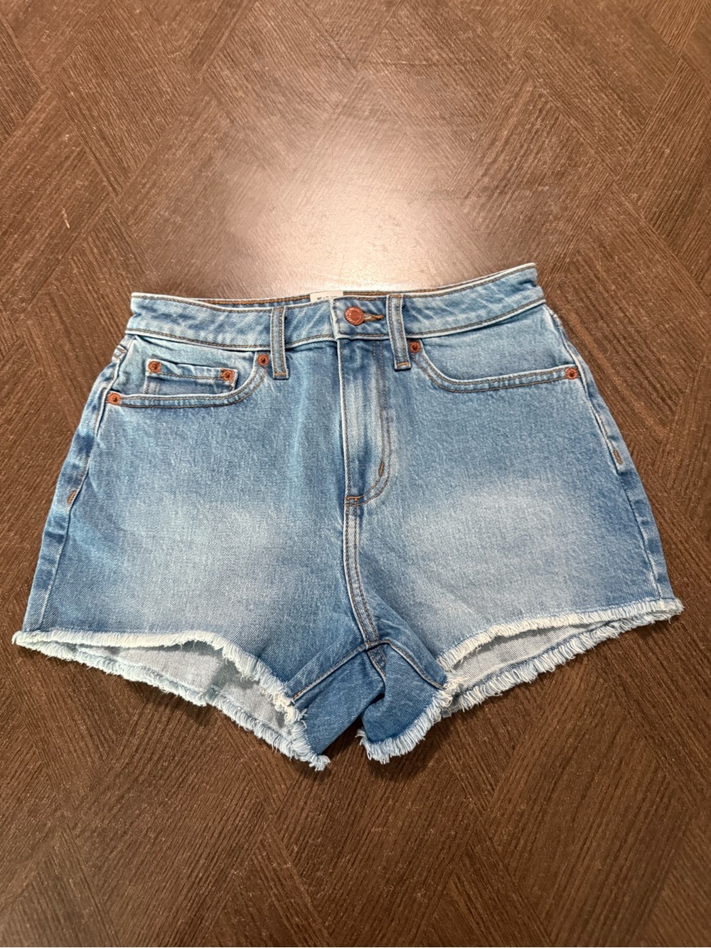 PINK Victoria's Secret High-Waist Light Blue Denim Cutoff Shorts